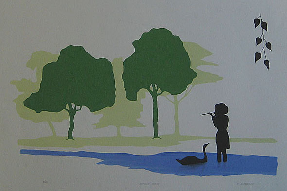 girl playing a flute