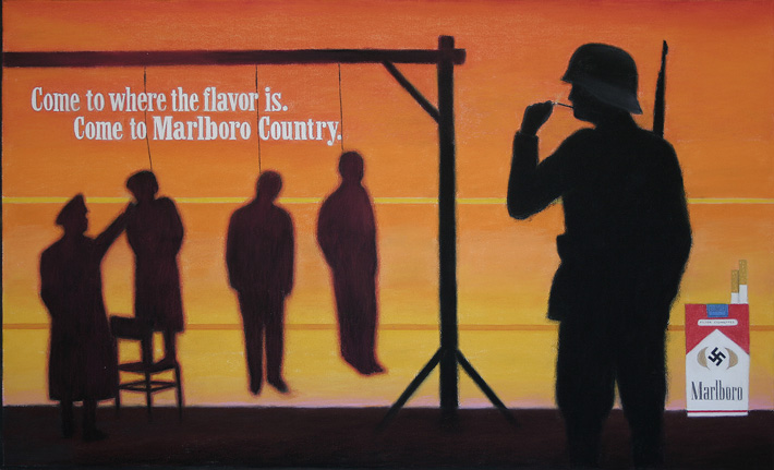 An advertisement for Marlboro cigarettes